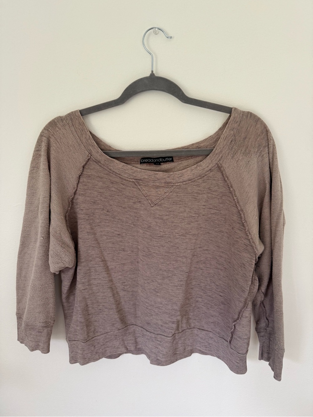 Bread and Butter Lightweight Taupe Scoop-Neck Pullover
